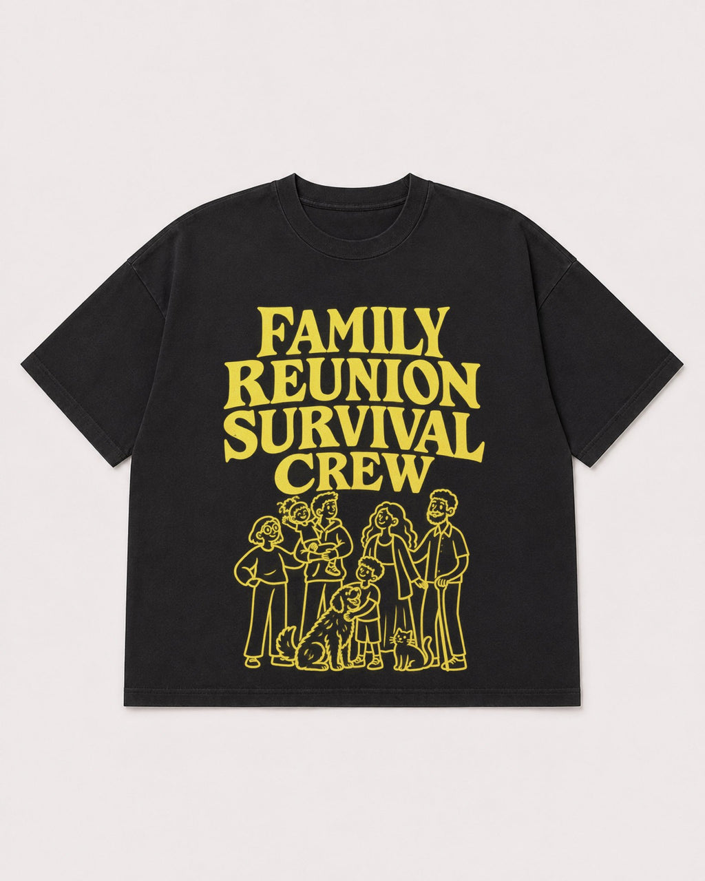 Mockup Boxy Heavyweight Tee Black product