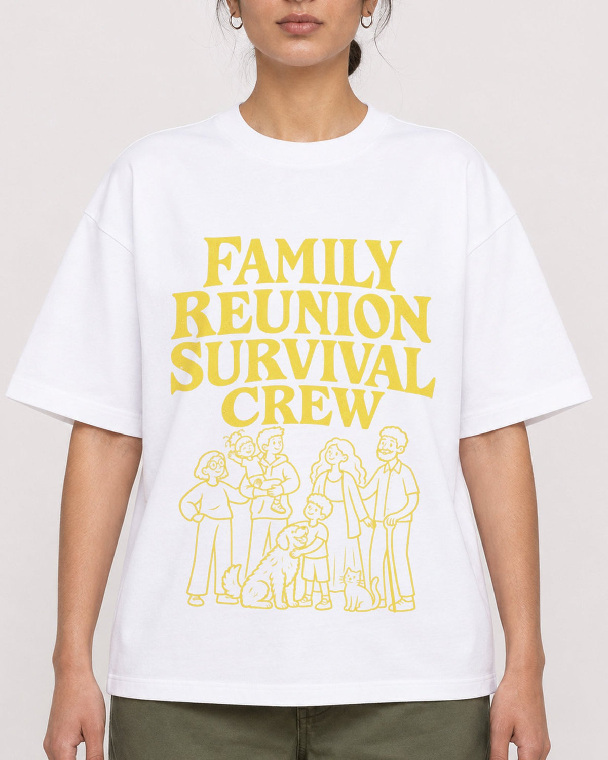 Mockup Boxy Heavyweight Tee White female close-up 17