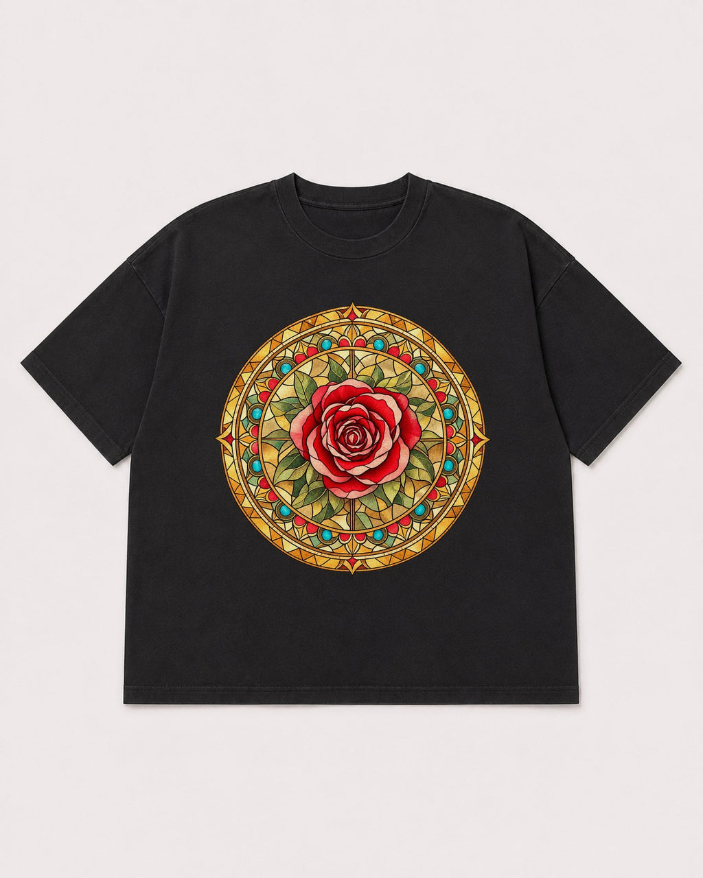 Mockup Boxy Heavyweight Tee Black product