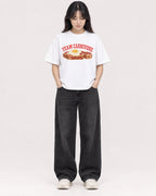 Mockup Boxy Heavyweight Tee White female full-body 13