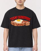 Mockup Boxy Heavyweight Tee Black male close-up 13