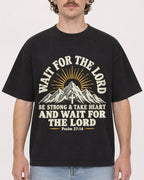 Mockup Boxy Heavyweight Tee Black male close-up 09