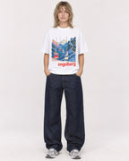 Mockup Boxy Heavyweight Tee White female full-body 19