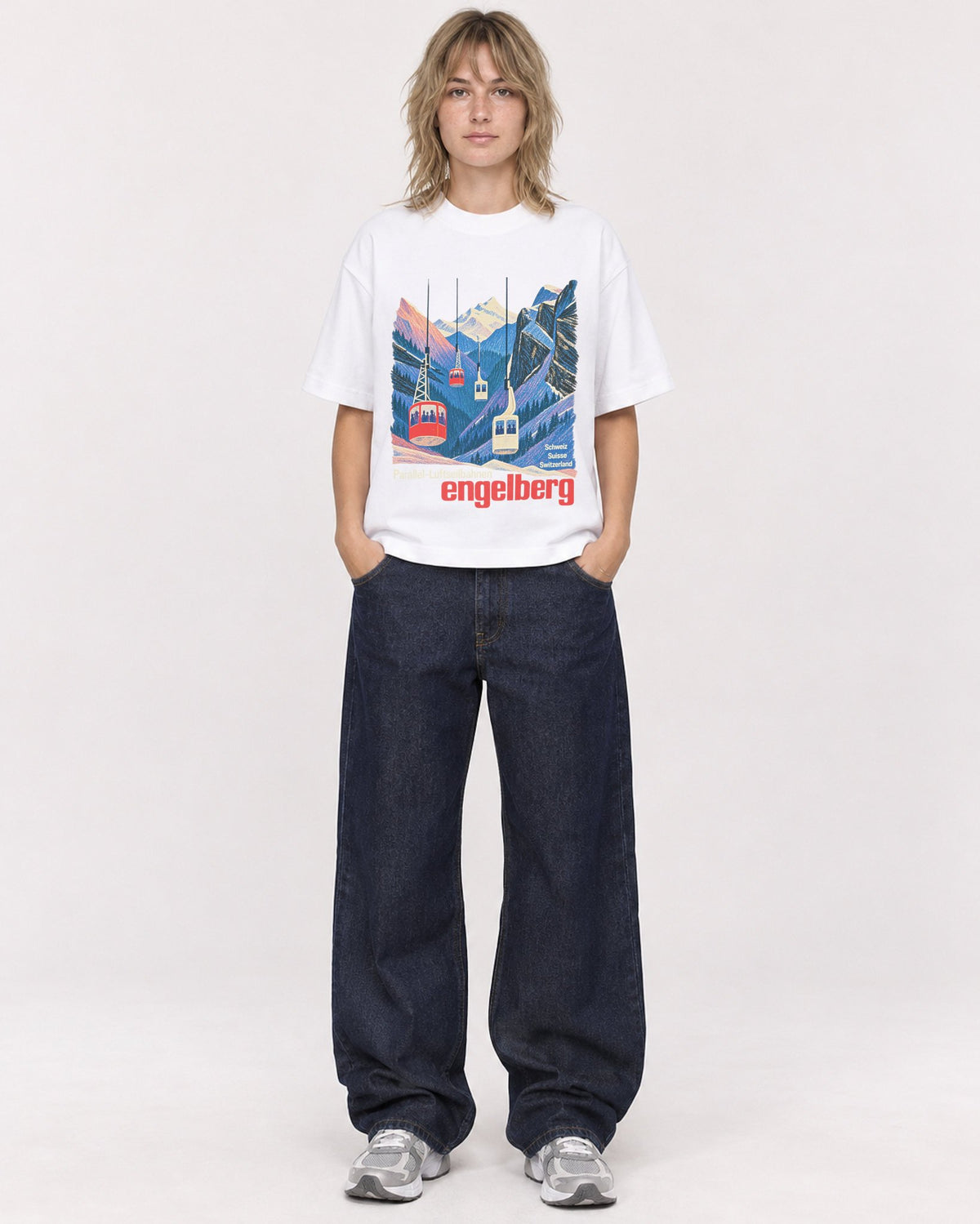 Mockup Boxy Heavyweight Tee White female full-body 19