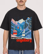 Mockup Boxy Heavyweight Tee Black male close-up 19