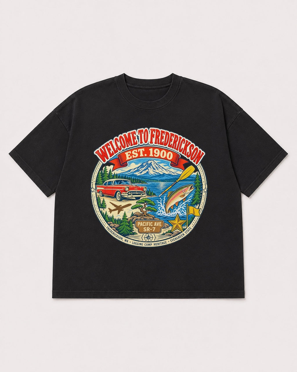 Mockup Boxy Heavyweight Tee Black product