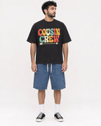 Mockup Boxy Heavyweight Tee Black male full-body 07