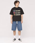 Mockup Boxy Heavyweight Tee Black male full-body 03