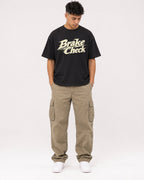 Mockup Boxy Heavyweight Tee Black male full-body 16