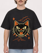 Mockup Boxy Heavyweight Tee Black male close-up 09