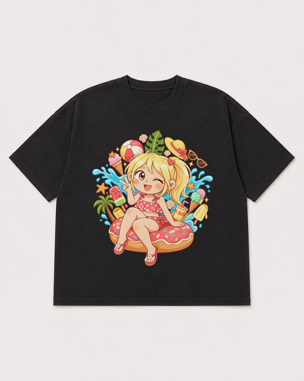 Mockup Boxy Heavyweight Tee Black product
