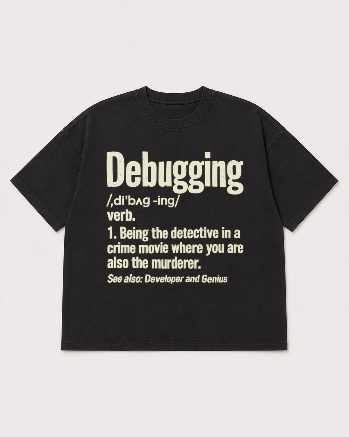 Mockup Boxy Heavyweight Tee Black product