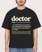 Mockup Boxy Heavyweight Tee Black male close-up 02