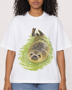 Mockup Boxy Heavyweight Tee White female close-up 05
