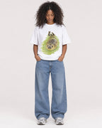 Mockup Boxy Heavyweight Tee White female full-body 05