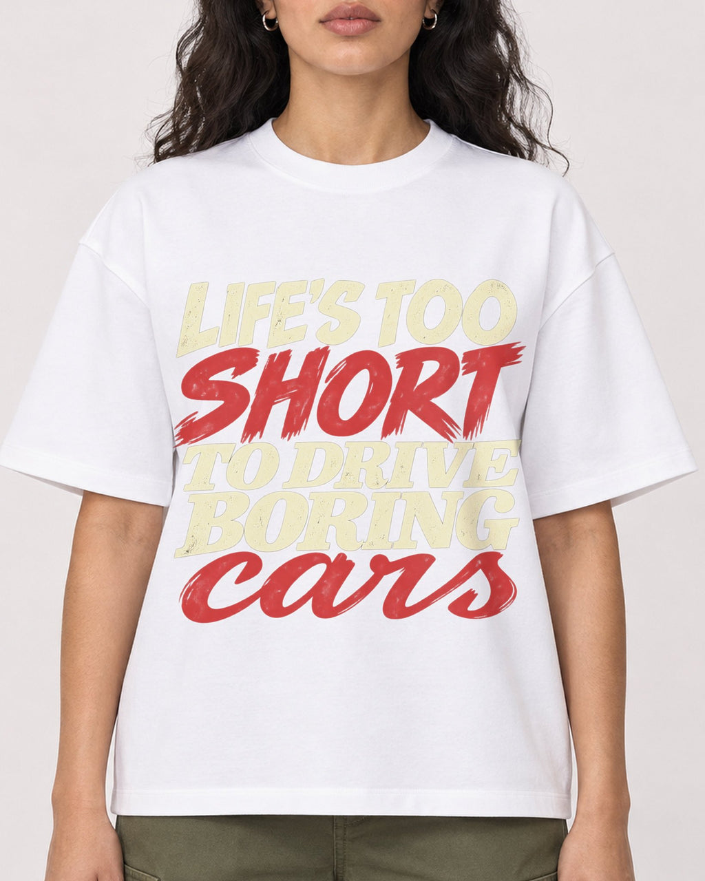 Mockup Boxy Heavyweight Tee White female close-up 07