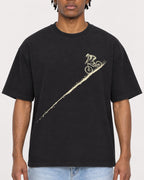 Mockup Boxy Heavyweight Tee Black male close-up 05