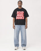 Mockup Boxy Heavyweight Tee Black male full-body 25