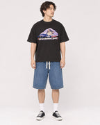Mockup Boxy Heavyweight Tee Black male full-body 03