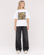 Mockup Boxy Heavyweight Tee White female full-body 08