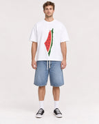 Mockup Boxy Heavyweight Tee White male full-body 08