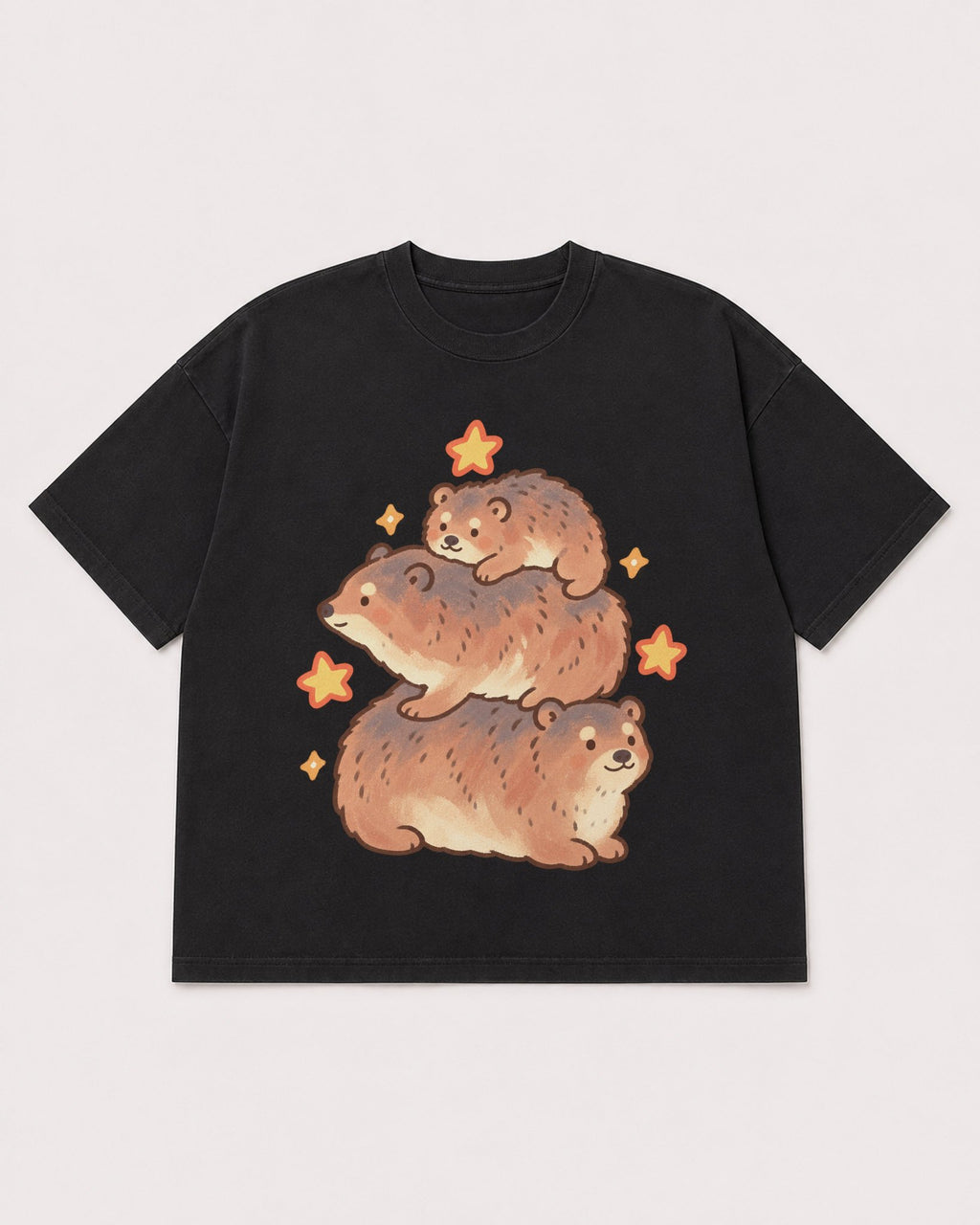 Mockup Boxy Heavyweight Tee Black product
