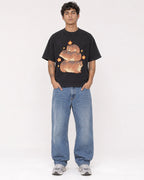 Mockup Boxy Heavyweight Tee Black male full-body 06