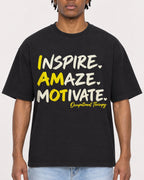 Mockup Boxy Heavyweight Tee Black male close-up 05
