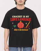 Mockup Boxy Heavyweight Tee Black male close-up 03