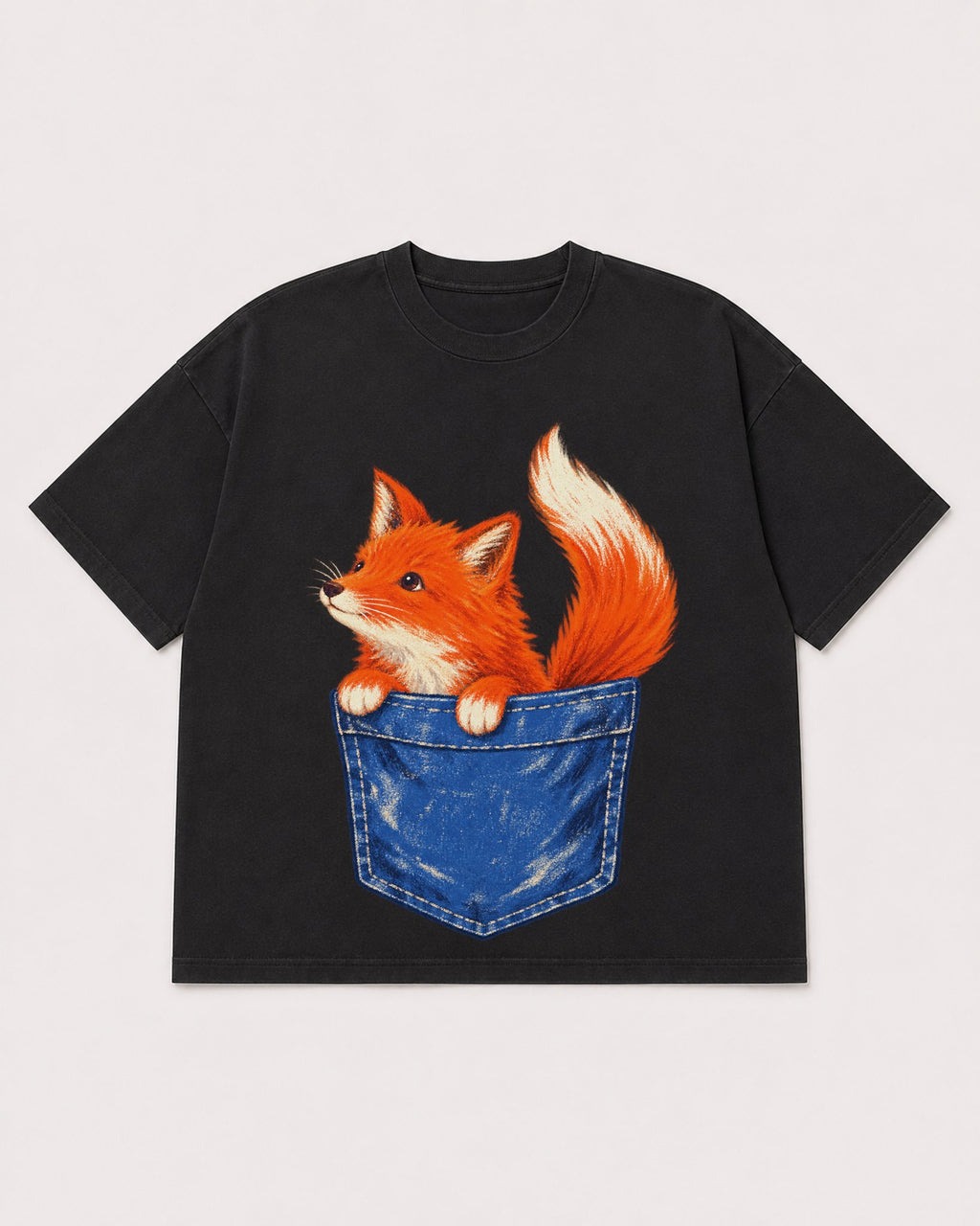 Mockup Boxy Heavyweight Tee Black product
