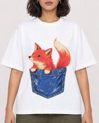 Mockup Boxy Heavyweight Tee White female close-up 37
