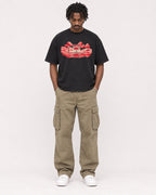 Mockup Boxy Heavyweight Tee Black male full-body 04