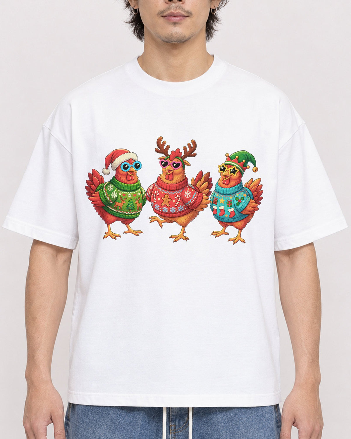 Mockup Boxy Heavyweight Tee White male close-up 03