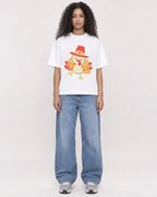 Mockup Boxy Heavyweight Tee White female full-body 10