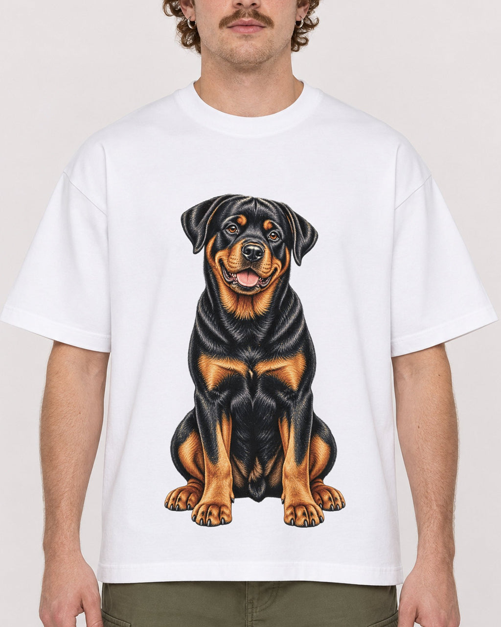 Mockup Boxy Heavyweight Tee White male close-up 09