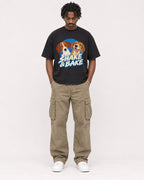 Mockup Boxy Heavyweight Tee Black male full-body 04