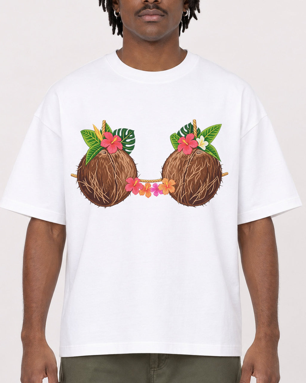 Mockup Boxy Heavyweight Tee White male close-up 04