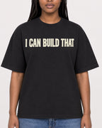 Mockup Boxy Heavyweight Tee Black female close-up 04