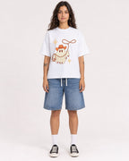Mockup Boxy Heavyweight Tee White female full-body 06