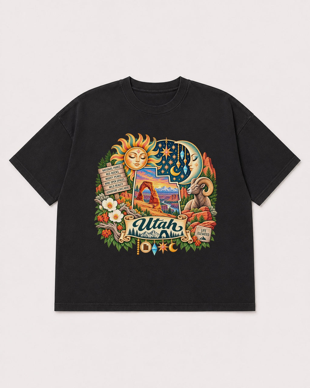 Mockup Boxy Heavyweight Tee Black product
