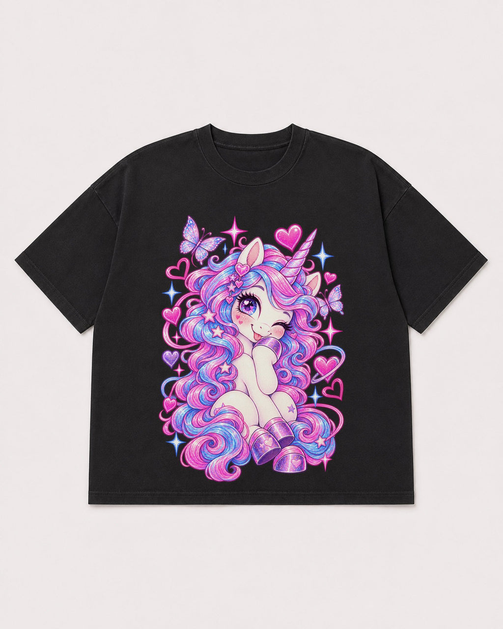 Mockup Boxy Heavyweight Tee Black product