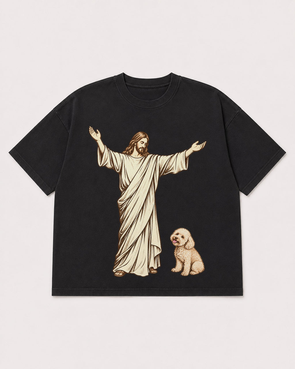 Mockup Boxy Heavyweight Tee Black product