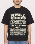 Mockup Boxy Heavyweight Tee Black male close-up 02