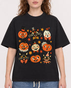 Mockup Boxy Heavyweight Tee Black female close-up 09