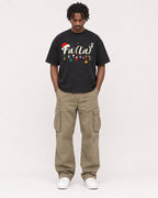 Mockup Boxy Heavyweight Tee Black male full-body 04