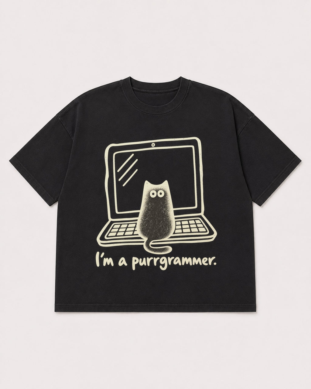 Mockup Boxy Heavyweight Tee Black product