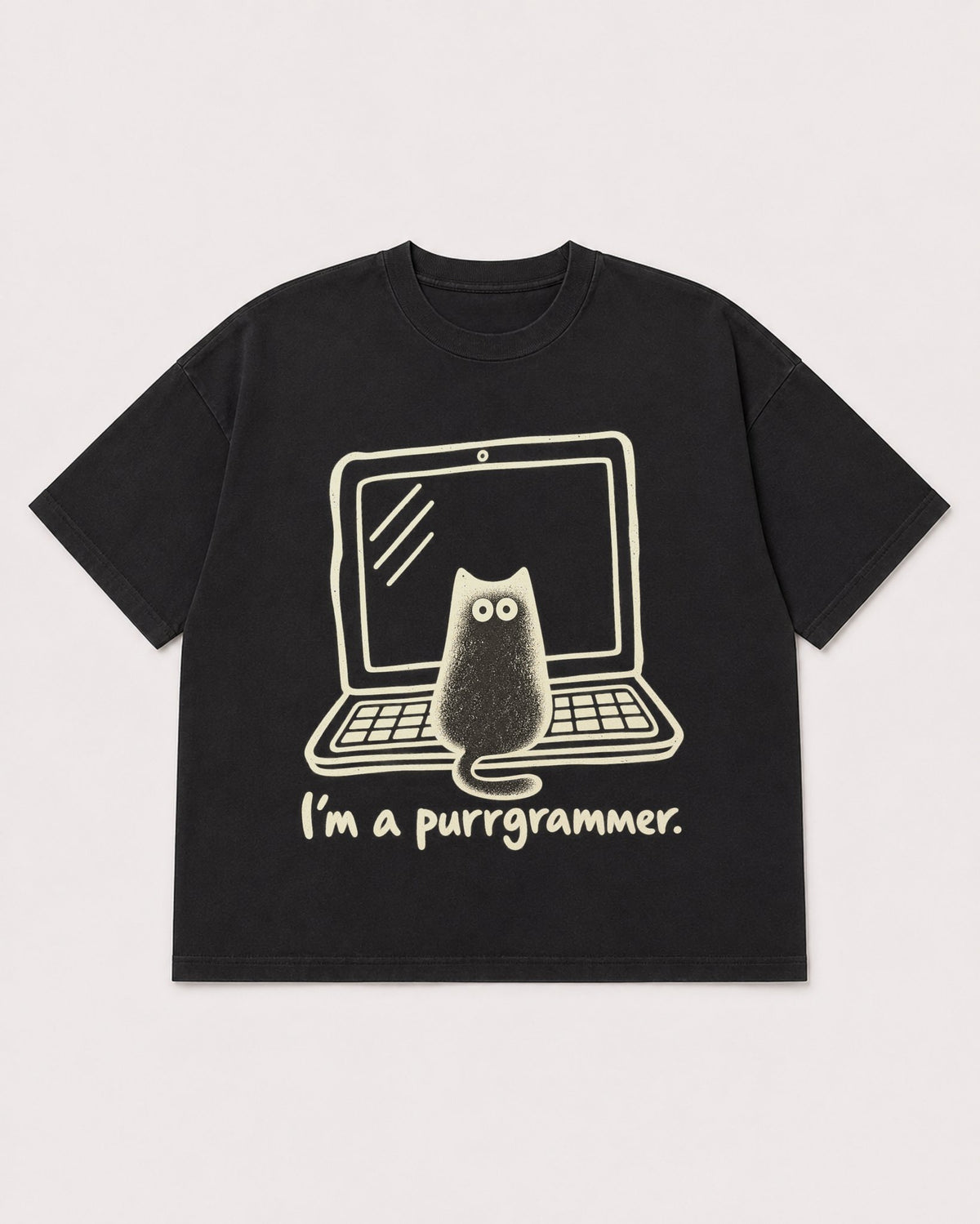Mockup Boxy Heavyweight Tee Black product