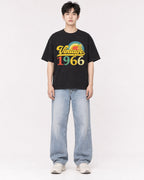 Mockup Boxy Heavyweight Tee Black male full-body 01