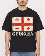 Mockup Boxy Heavyweight Tee Black male close-up 02