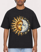 Mockup Boxy Heavyweight Tee Black male close-up 05